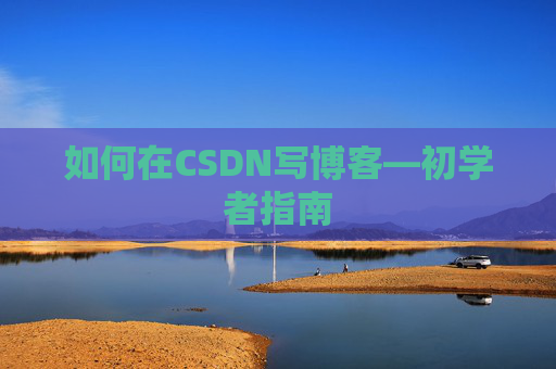 如何在CSDN写博客—初学者指南